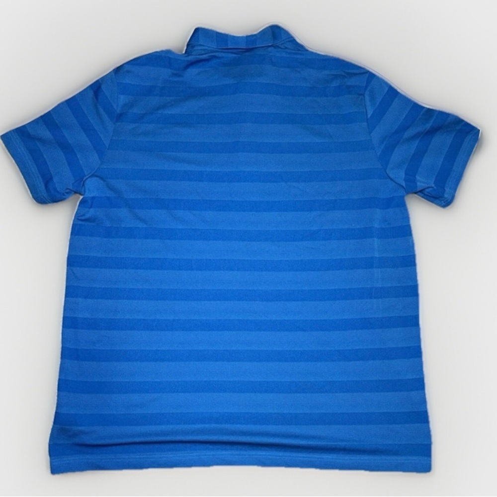 Adidas performance golf polo athletic shirt men’s 2XL Royal Blue Striped EUC XXL - Picture 2 of 5